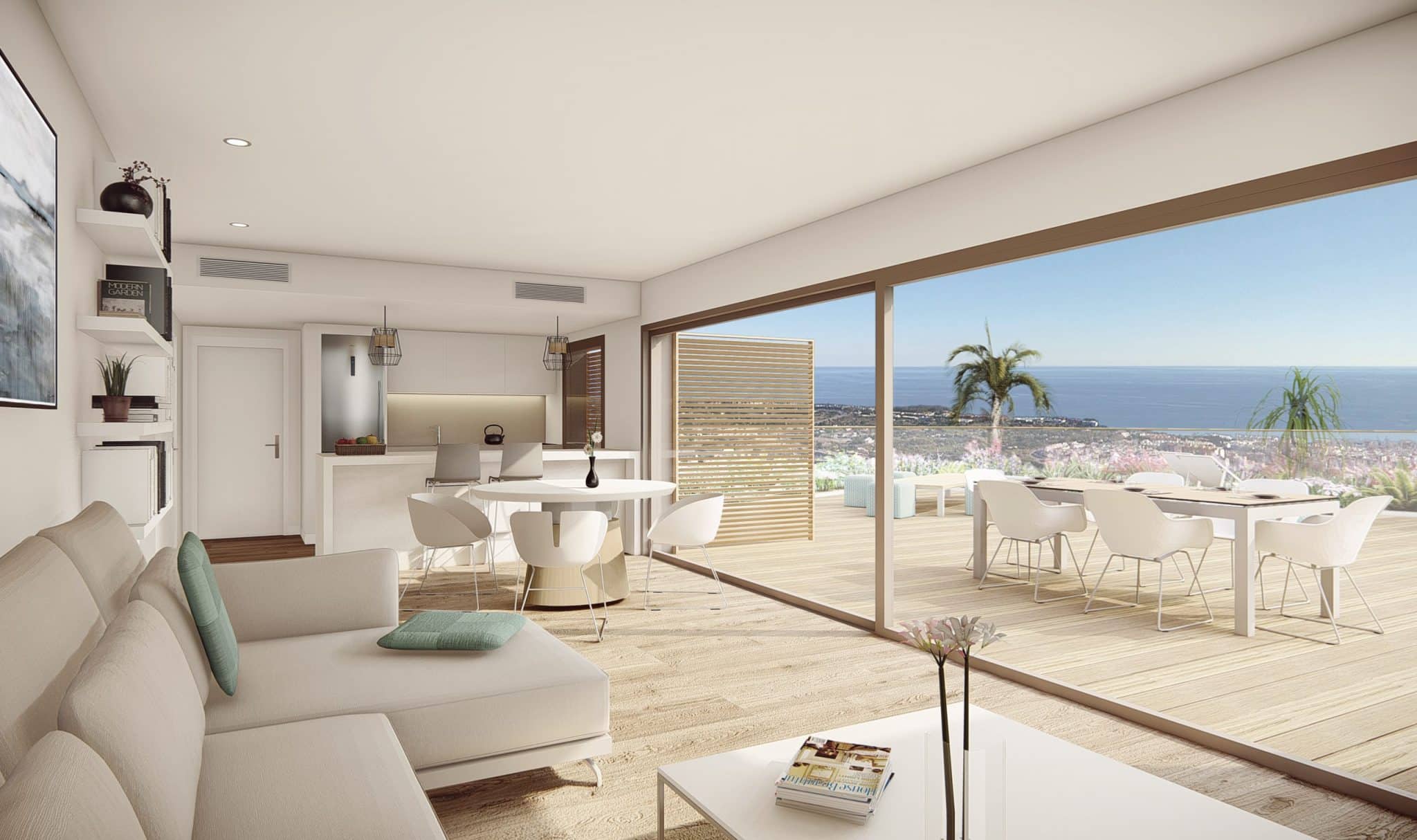 Nueva residencia de 70 pisos sobre plano en Estepona
