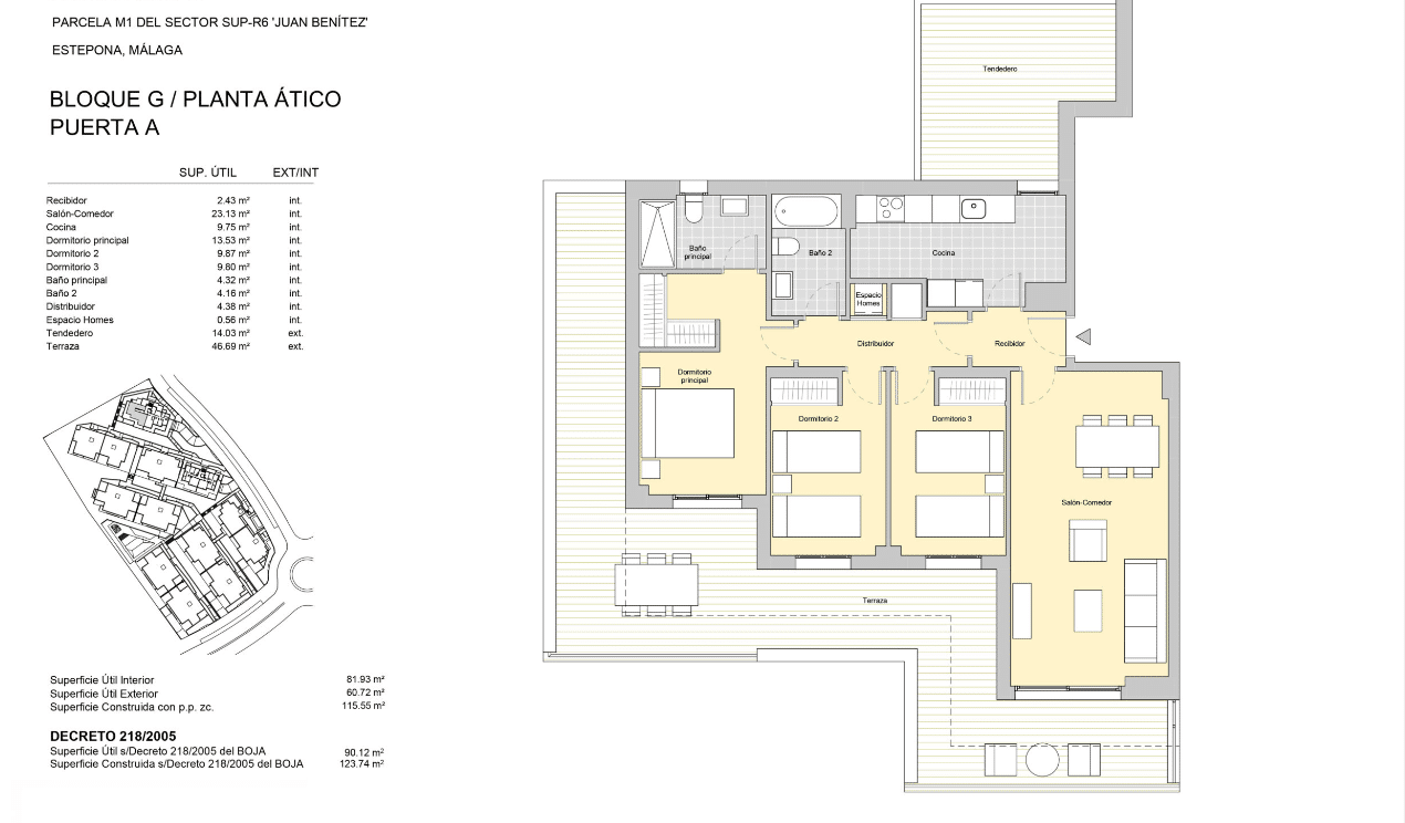 Plan Atique 3 chambres